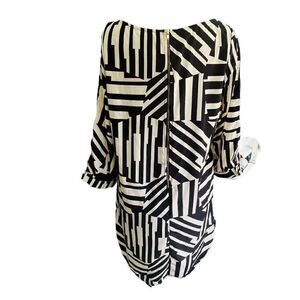 Arden B. Abstract Geometric Cold Shoulder Dress/Tunic Size Large